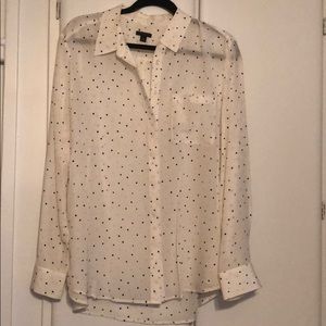 Silk polka dot Ann Taylor blouse